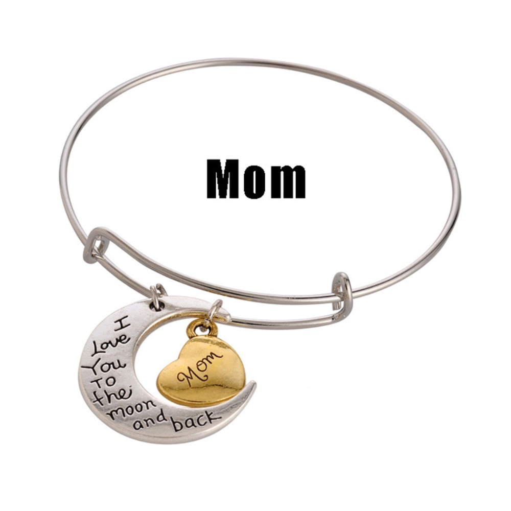 New MOM Bracelet Love Moon & Back Mothers Day Gift